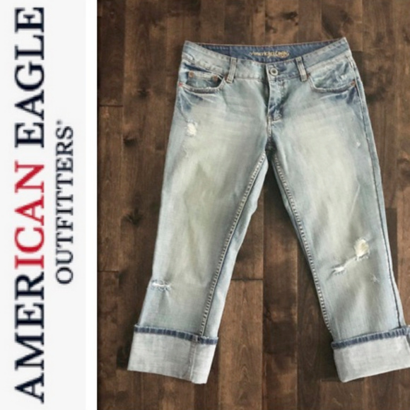 American Eagle Outfitters Denim - American Eagle Womens Cropped Hipster Jeans - 8